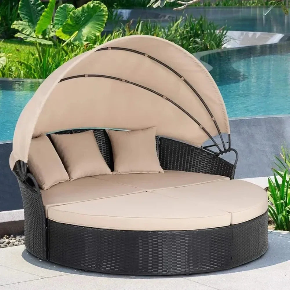 outdoor daybed with canopy 