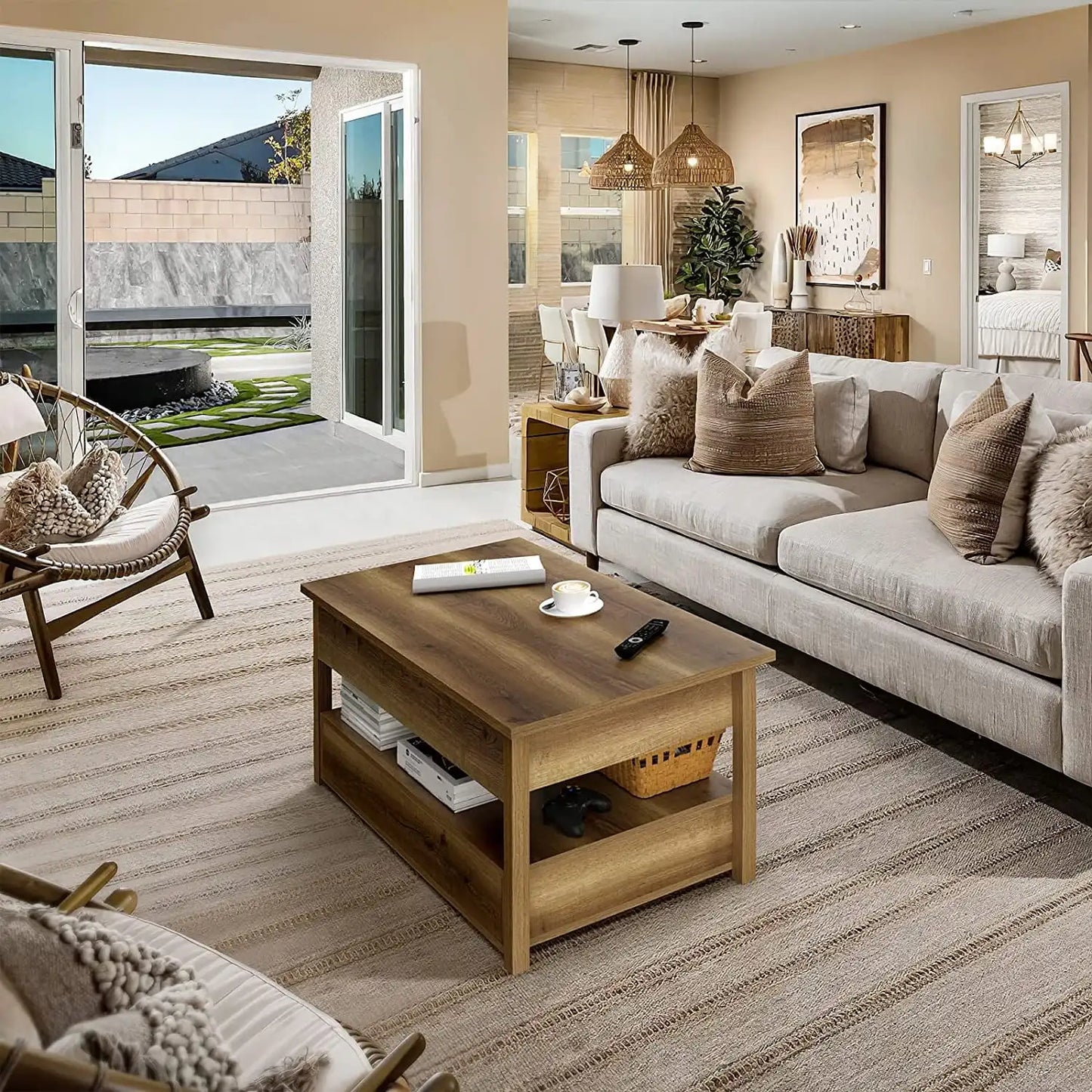 Wood Lift Top Coffee Table