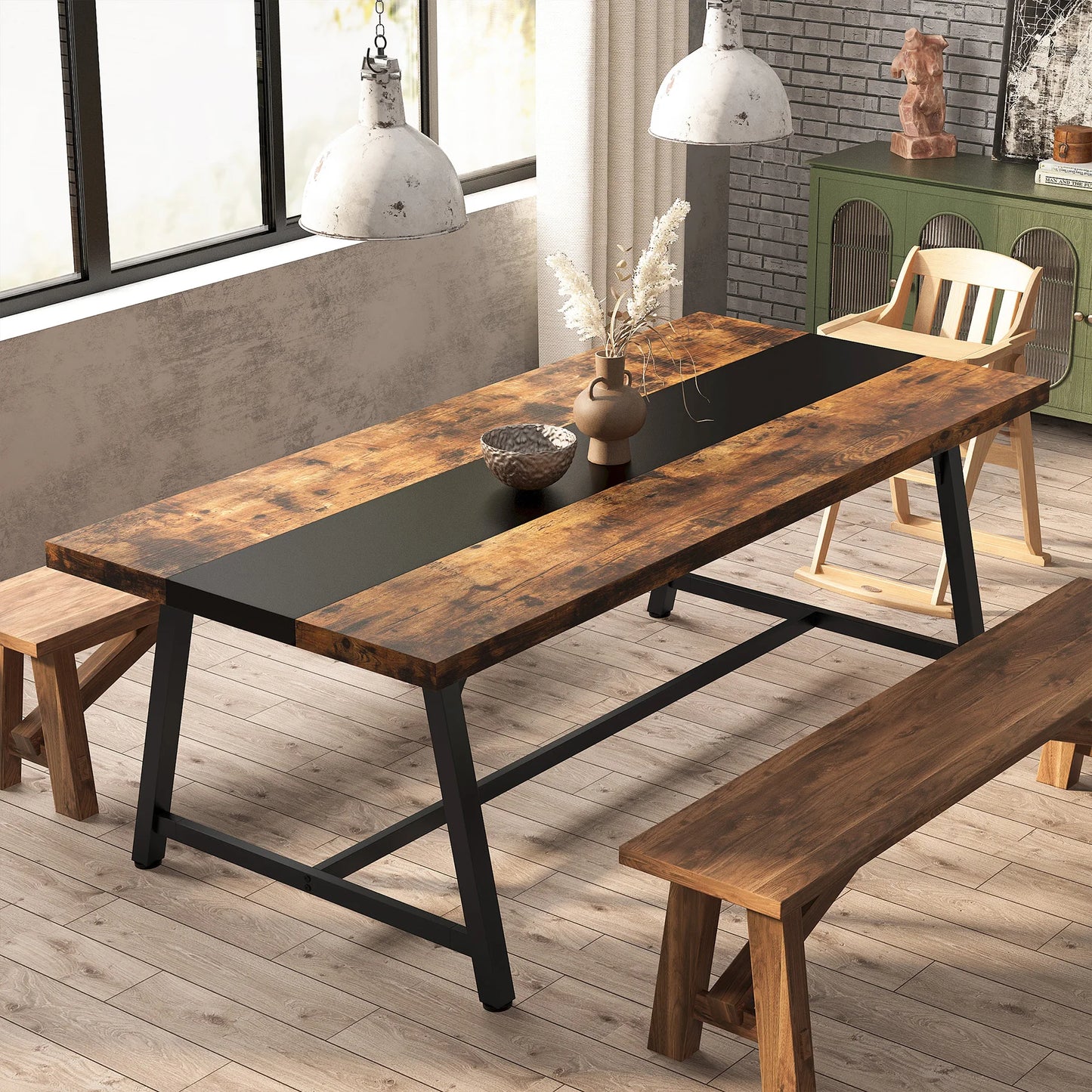 Rectangular Wood Kitchen Table