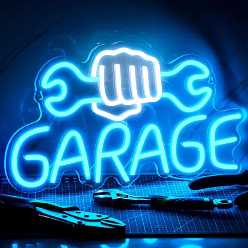 Neon garage/man cave sign