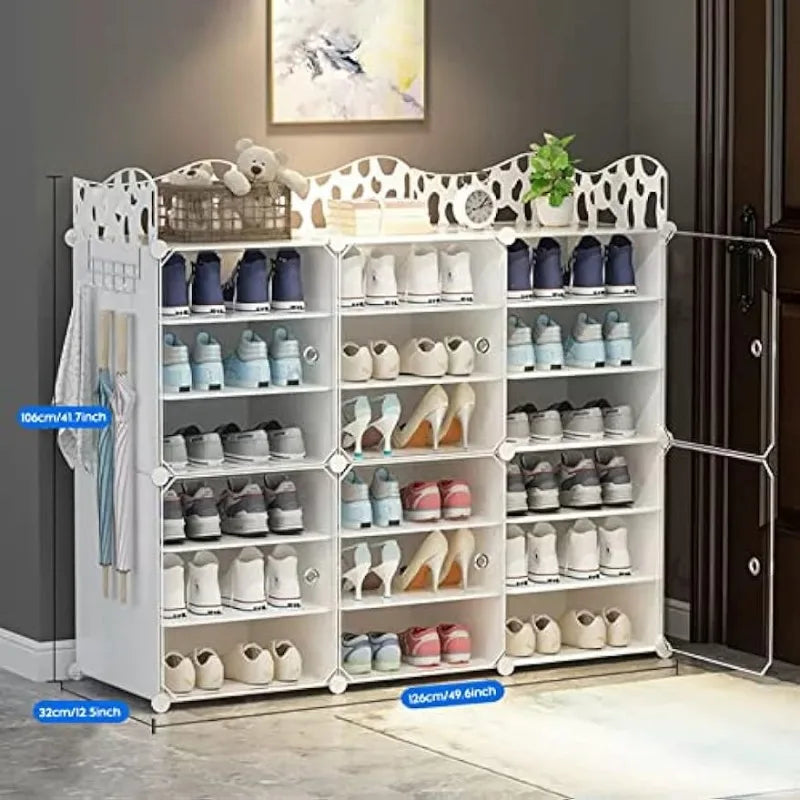 Shoe Rack Storage Cabinet with Doors