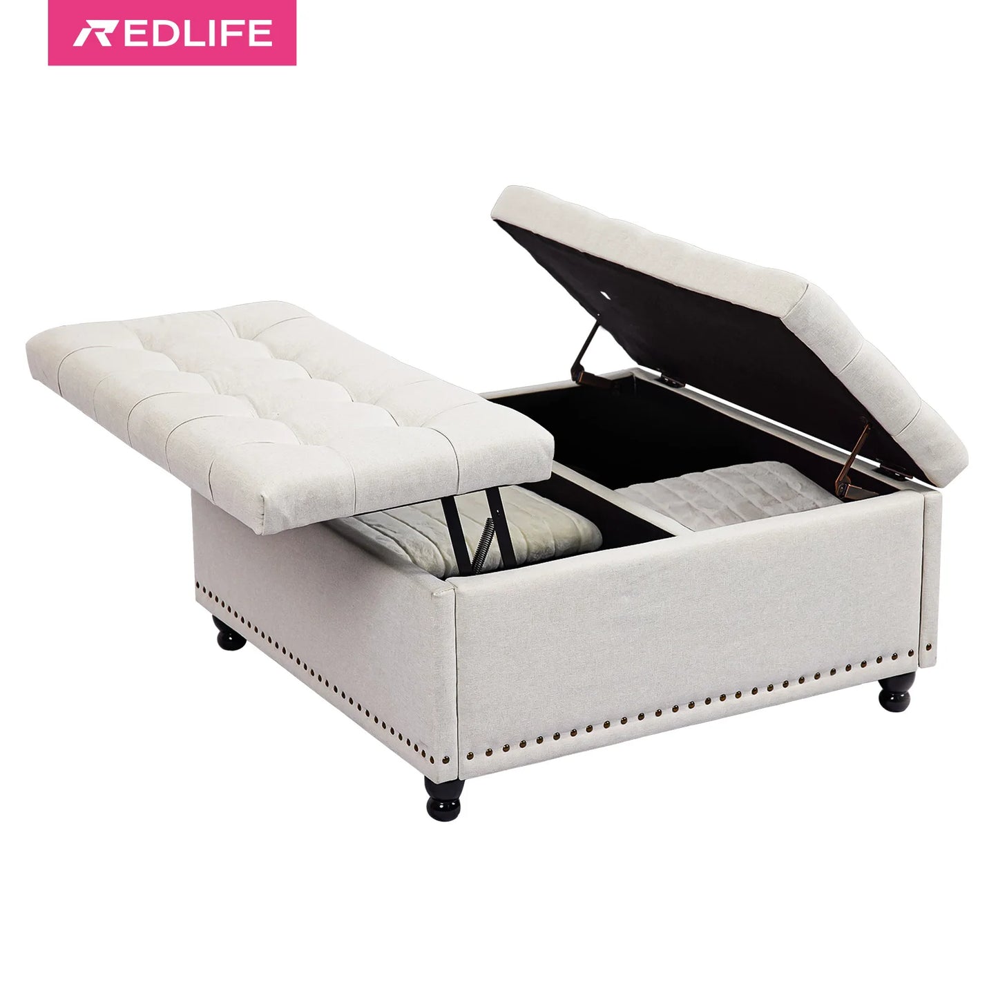 Square Ottoman w/ Storage Lift Top