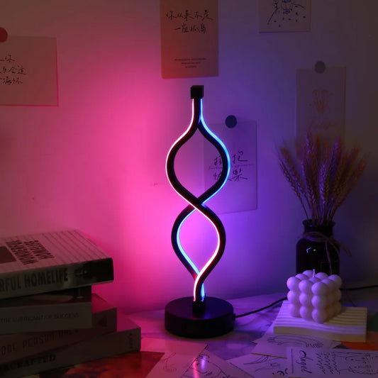 Twist Shape Purple USB Desk Lamp