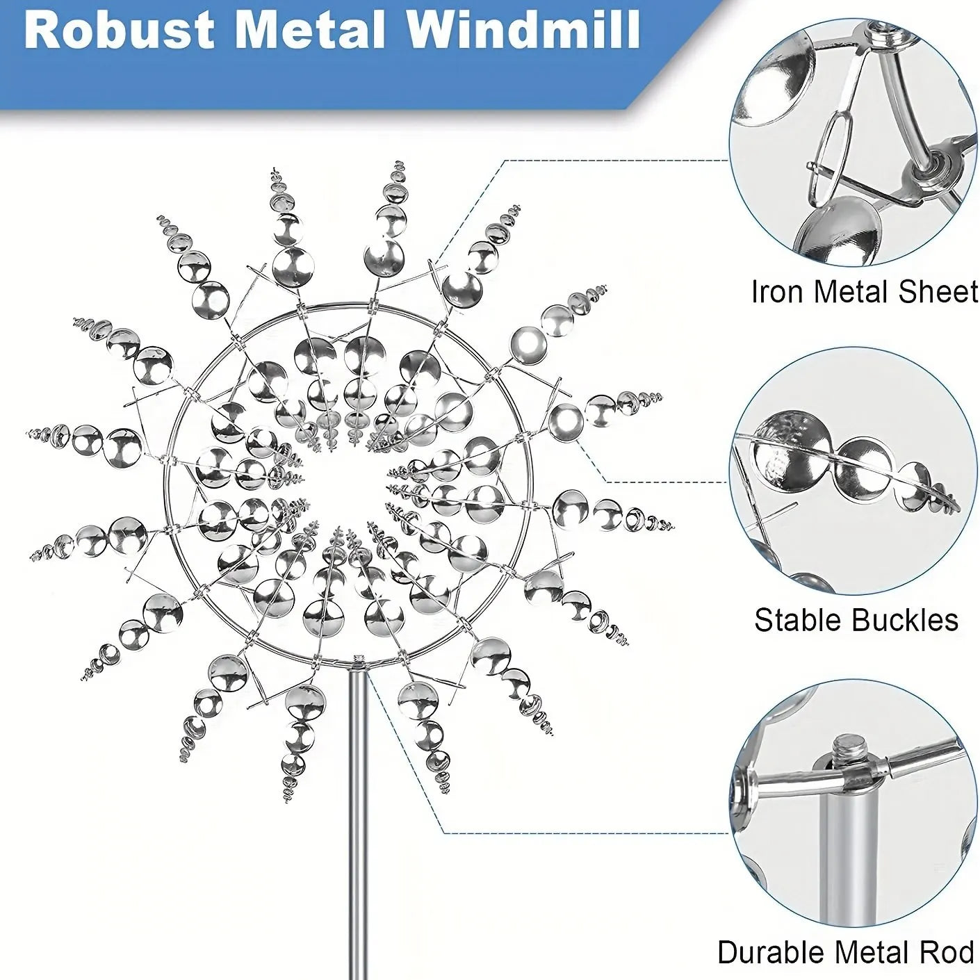 Magical Kinetic Metal Windmill Spinner