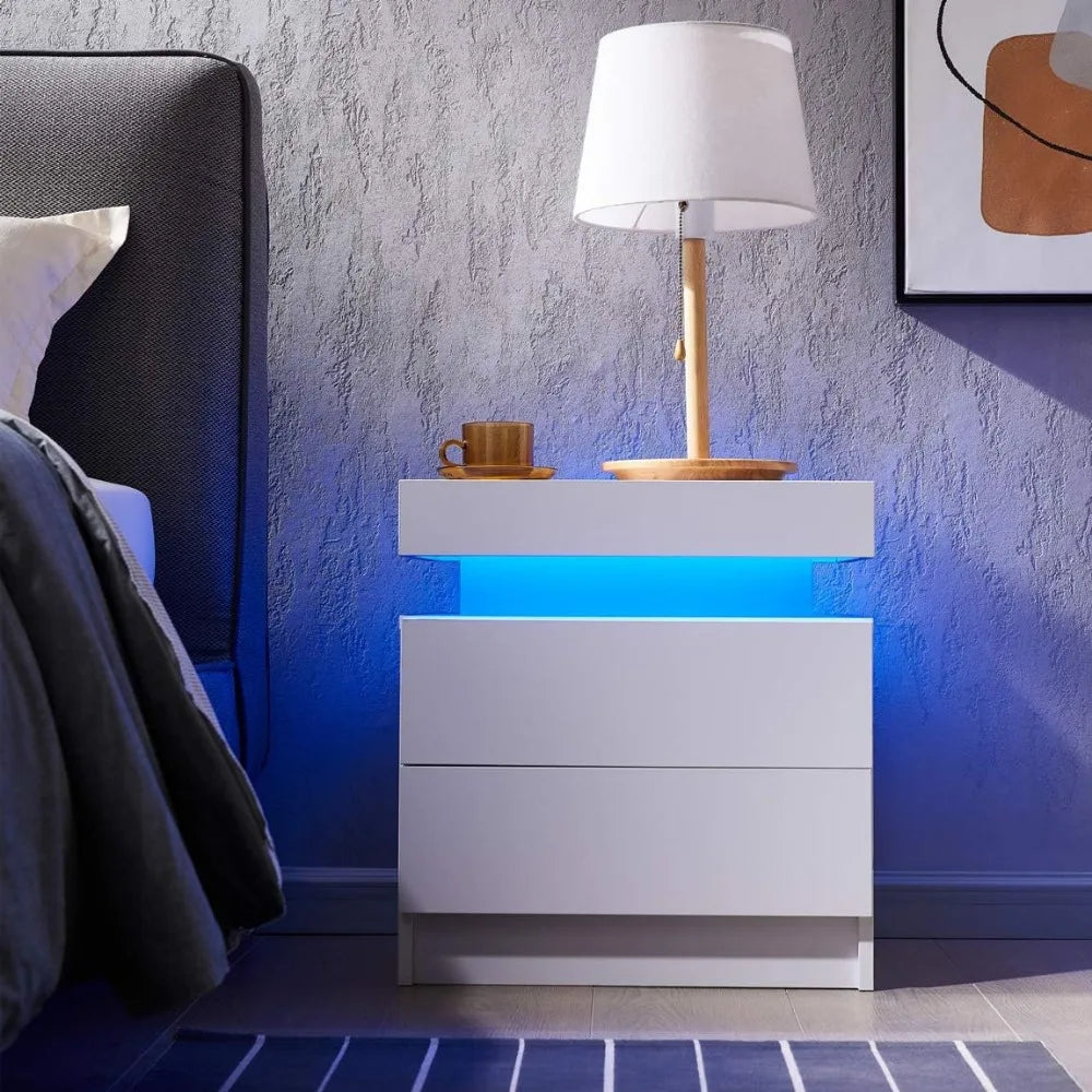 Bedside Tables With LED Lights