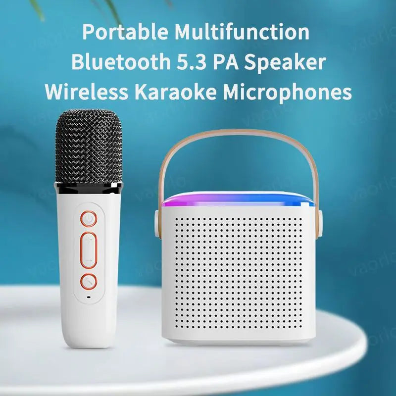 Portable, Bluetooth Wireless Dual Microphone Karaoke Machine