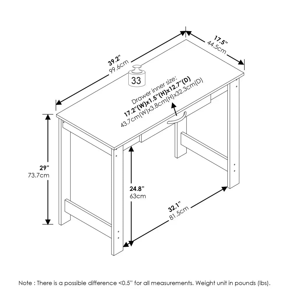 Writing Desk with Drawer