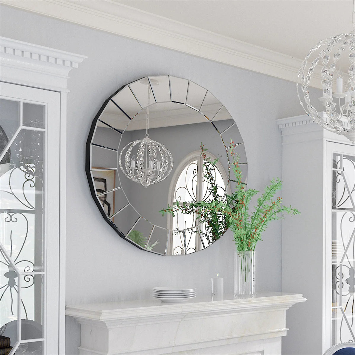 Large Round Decorative Mirror