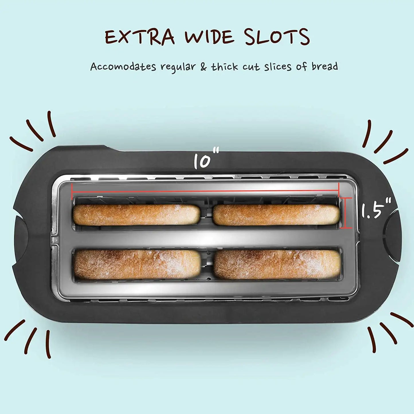 4 Slice Long Toaster