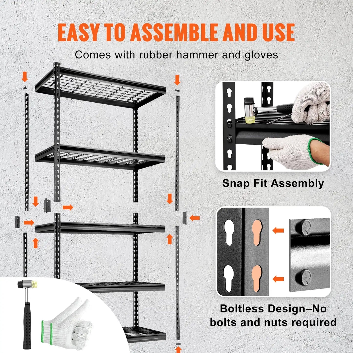 5 Tier Adjustable Garage Storage Shelving