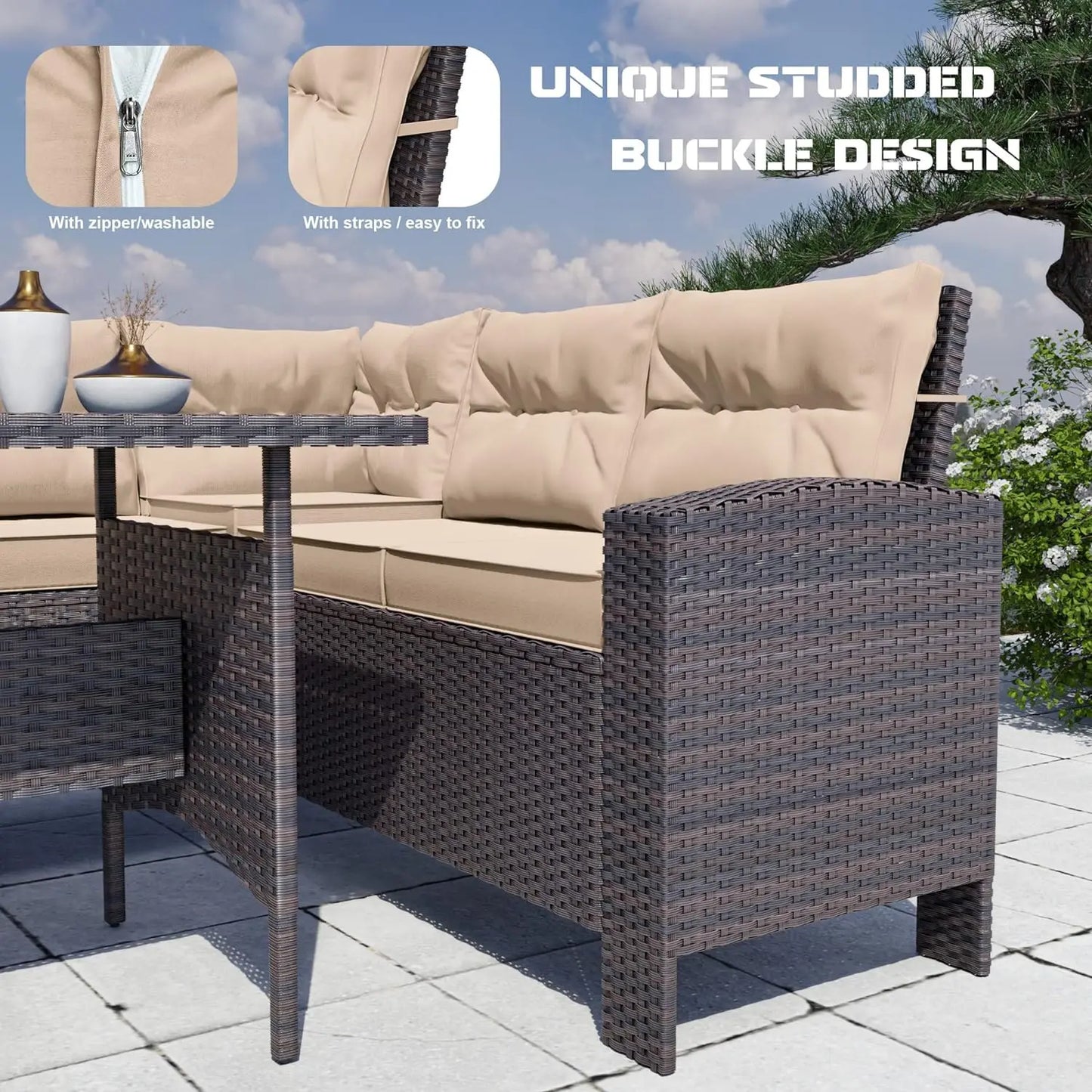 7 Piece Outdoor Patio Furniture Set