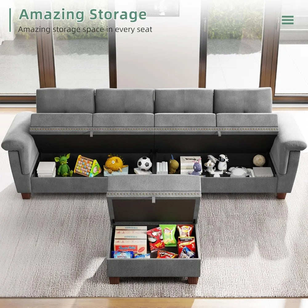 L Shaped Reversible Sectional Sofa