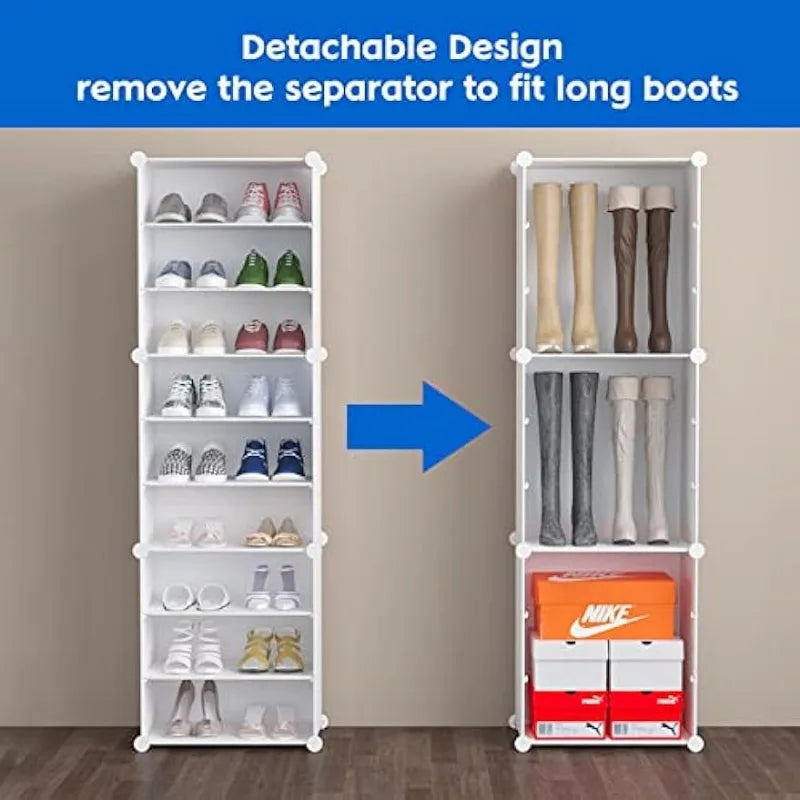 Shoe Rack Storage Cabinet with Doors