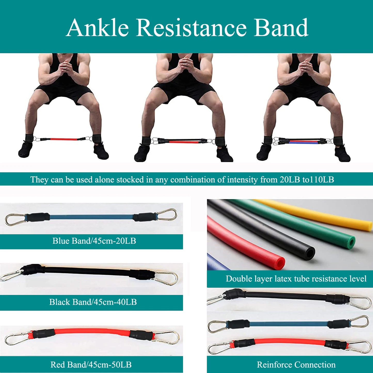 6Pcs Resistance Bands