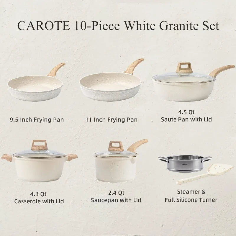 CAROTE Pots and Pans Nonstick Set