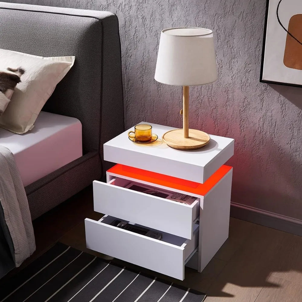 Bedside Tables With LED Lights