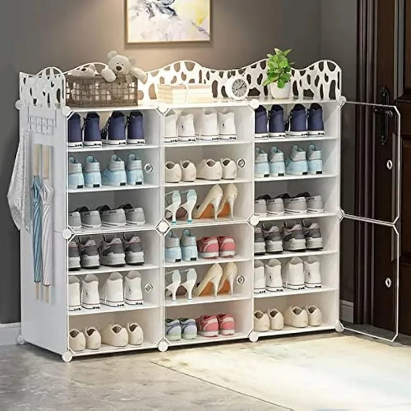 Shoe Rack Storage Cabinet with Doors