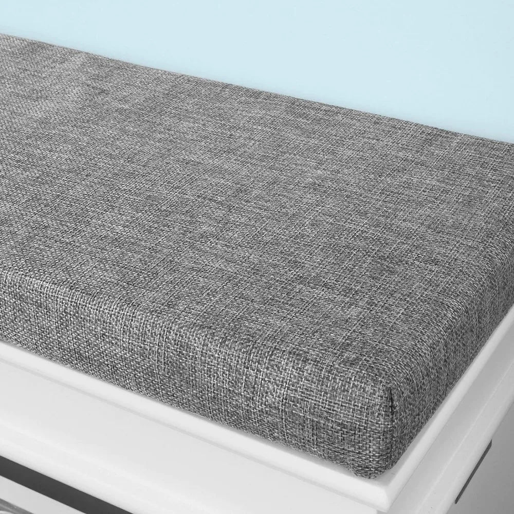 Storage Bench with Drawers & Padded Seat Cushion