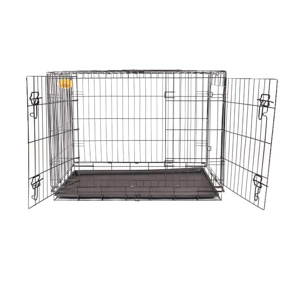 Double Door Folding Wire Dog Crate