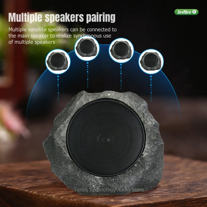 Solar/Wireless Stone Lawn Speakers