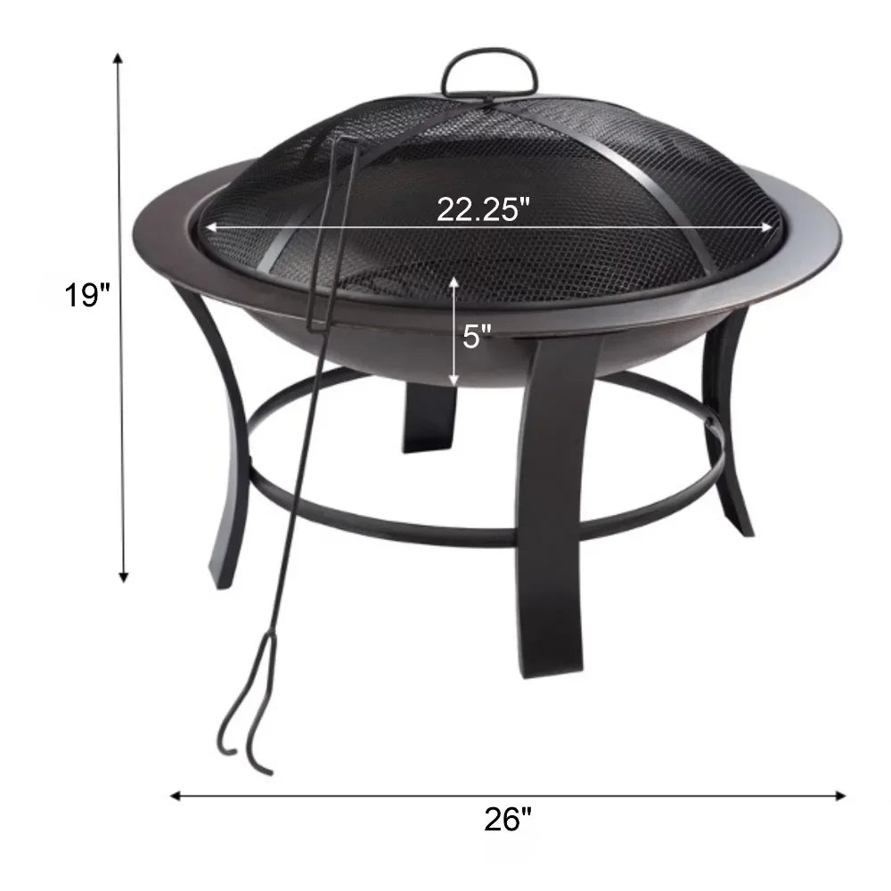 Outdoor Wood-Burning Fire Pit