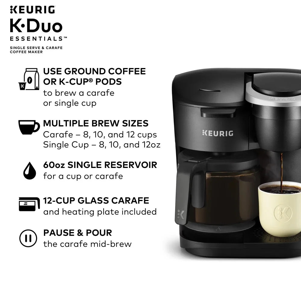 2023 New Keurig K-Duo Essentials Single-Serve K-Cup Pod Coffee Maker