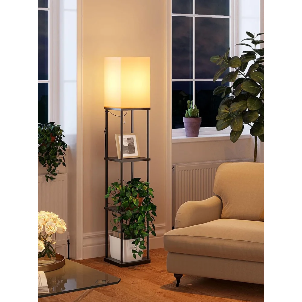 4 Tier Floor Lamp with Shelves