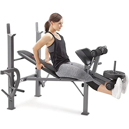 fitness weight bench with leg press