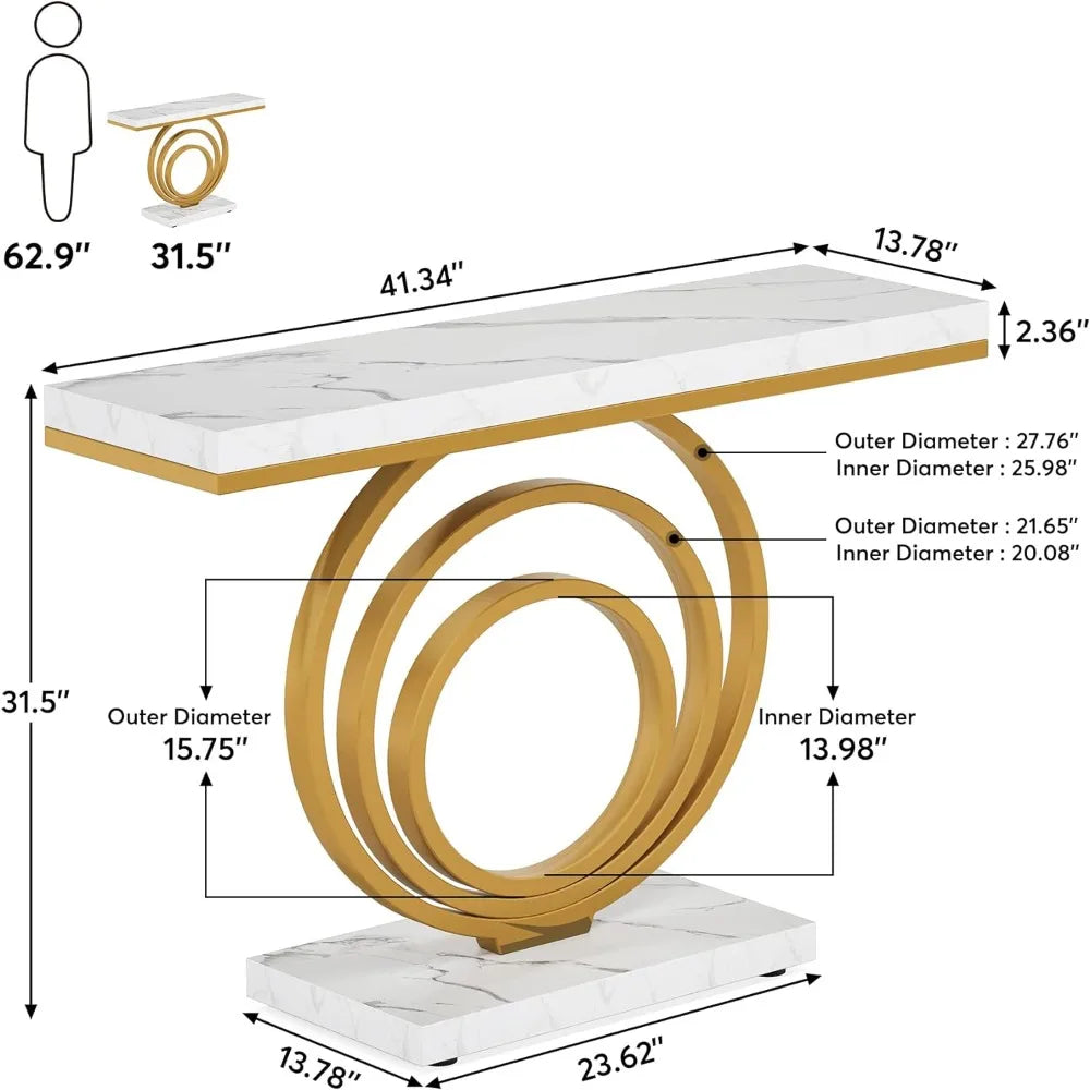 Modern Gold Entryway Table