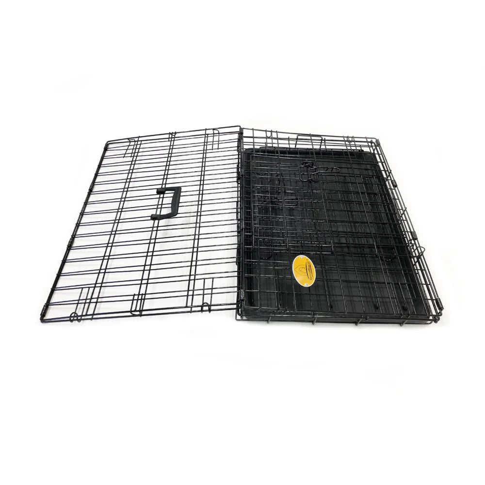 Double Door Folding Wire Dog Crate